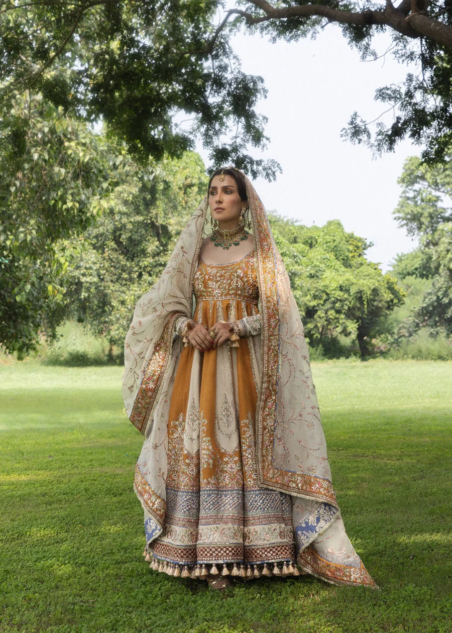 Festive Embroidered Korean Raw Silk Unstitched 3-Piece Suit for Women | Elvaruna