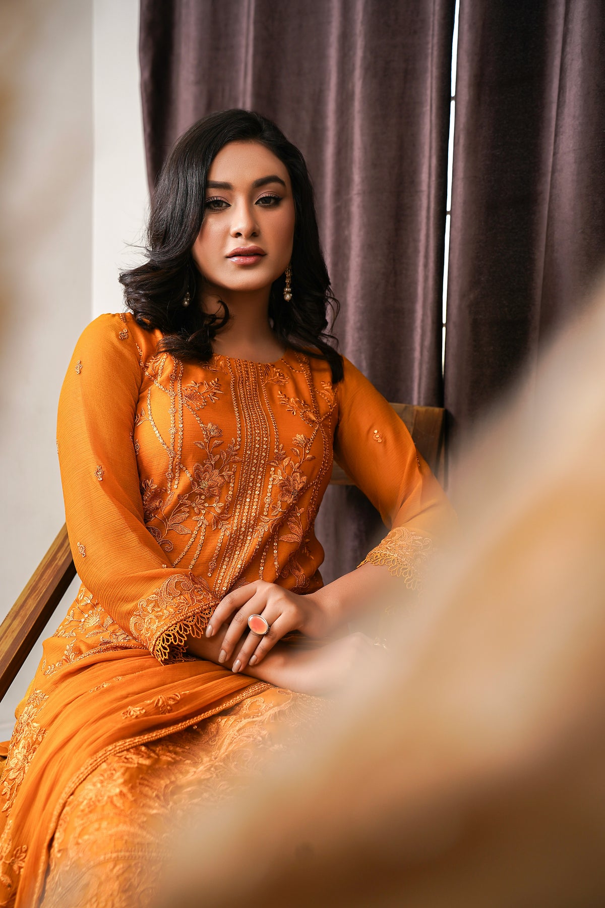 Embroidered Unstitched 3-Piece Suit for Women | Luxury Collection | Elvaruna